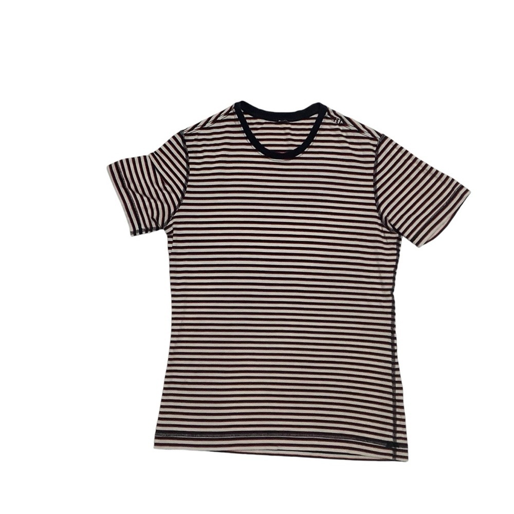Lululemon 5 Year Tee Sz small Red Blue Stripe